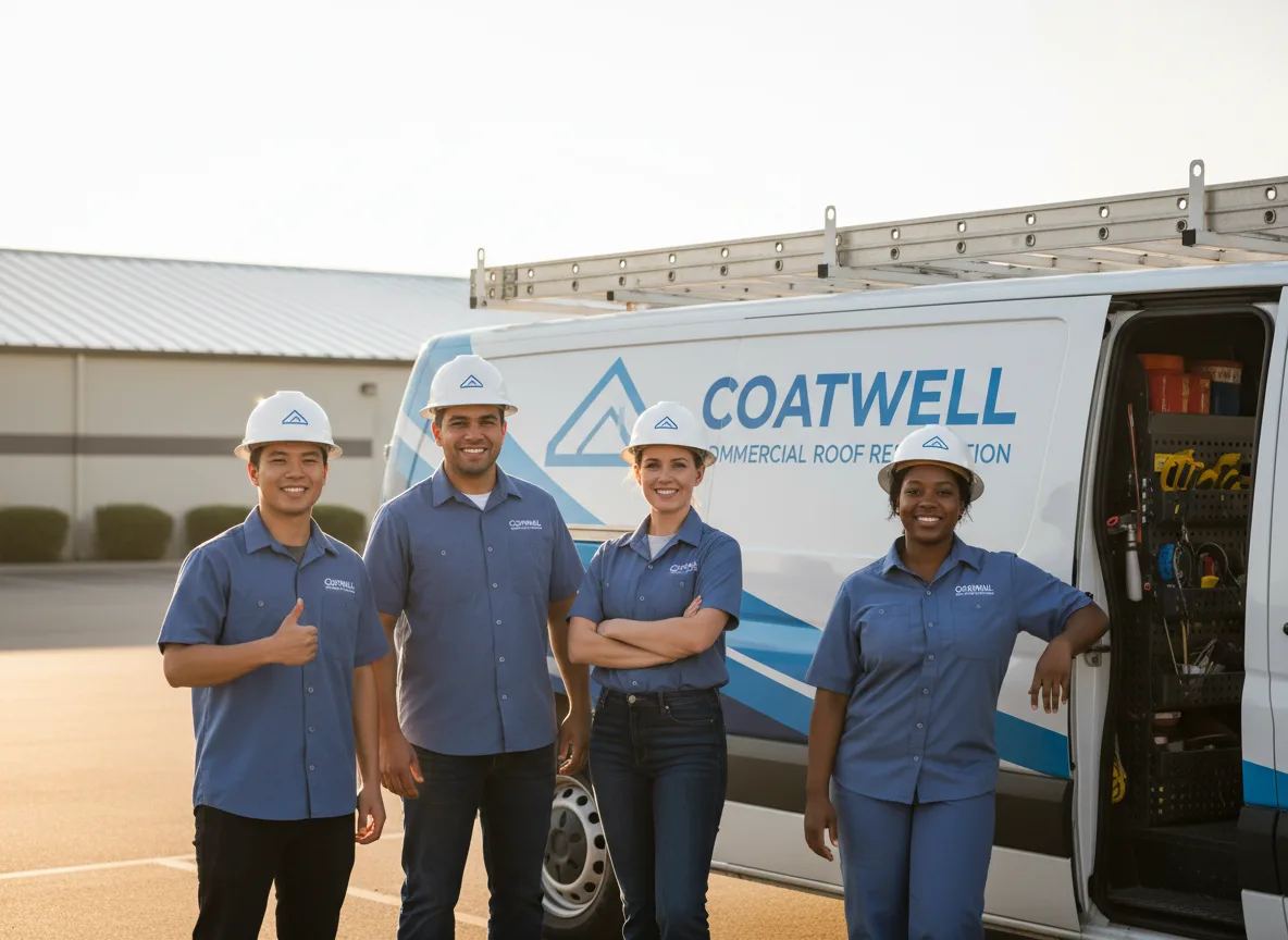 Commercial roof coating company in Rocky, OK